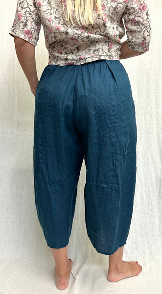 Hanky Linen Balloon Crop Pant (Other color available)