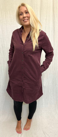 Cotton Mini Cord Shirt Dress (More colors available)