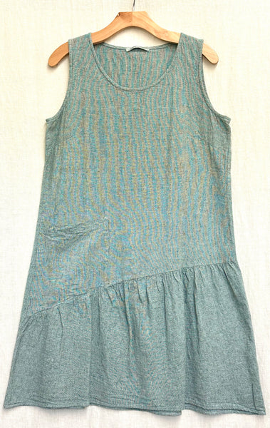 Cotton Linen Crosshatch Pocket Tank Dress (New color!)