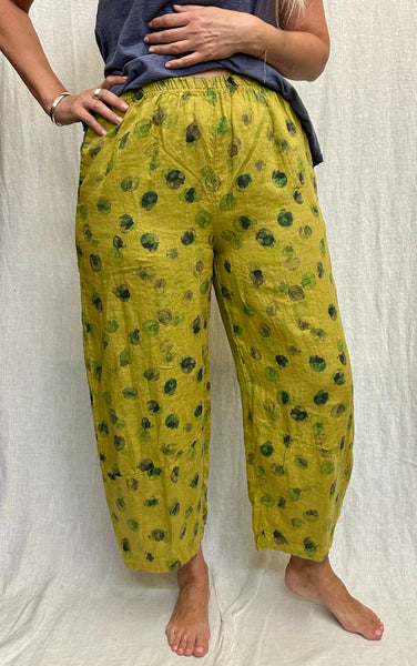Hanky Linen Ink Spot Lantern Pant (Other color available)