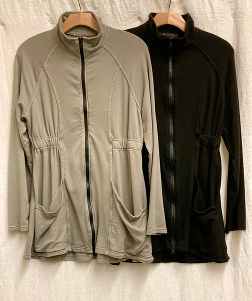 Cotton Micromodal Fleece Zip Jacket