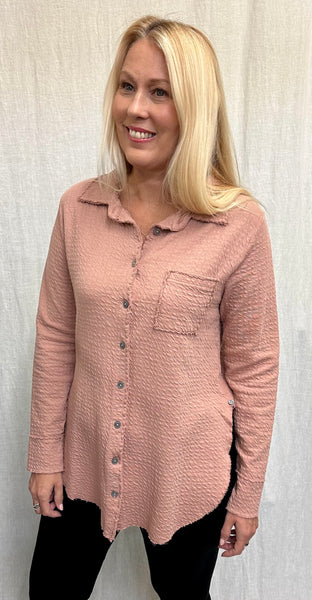 Cotton Pucker Double Cloth Button Shirt (Other color available)