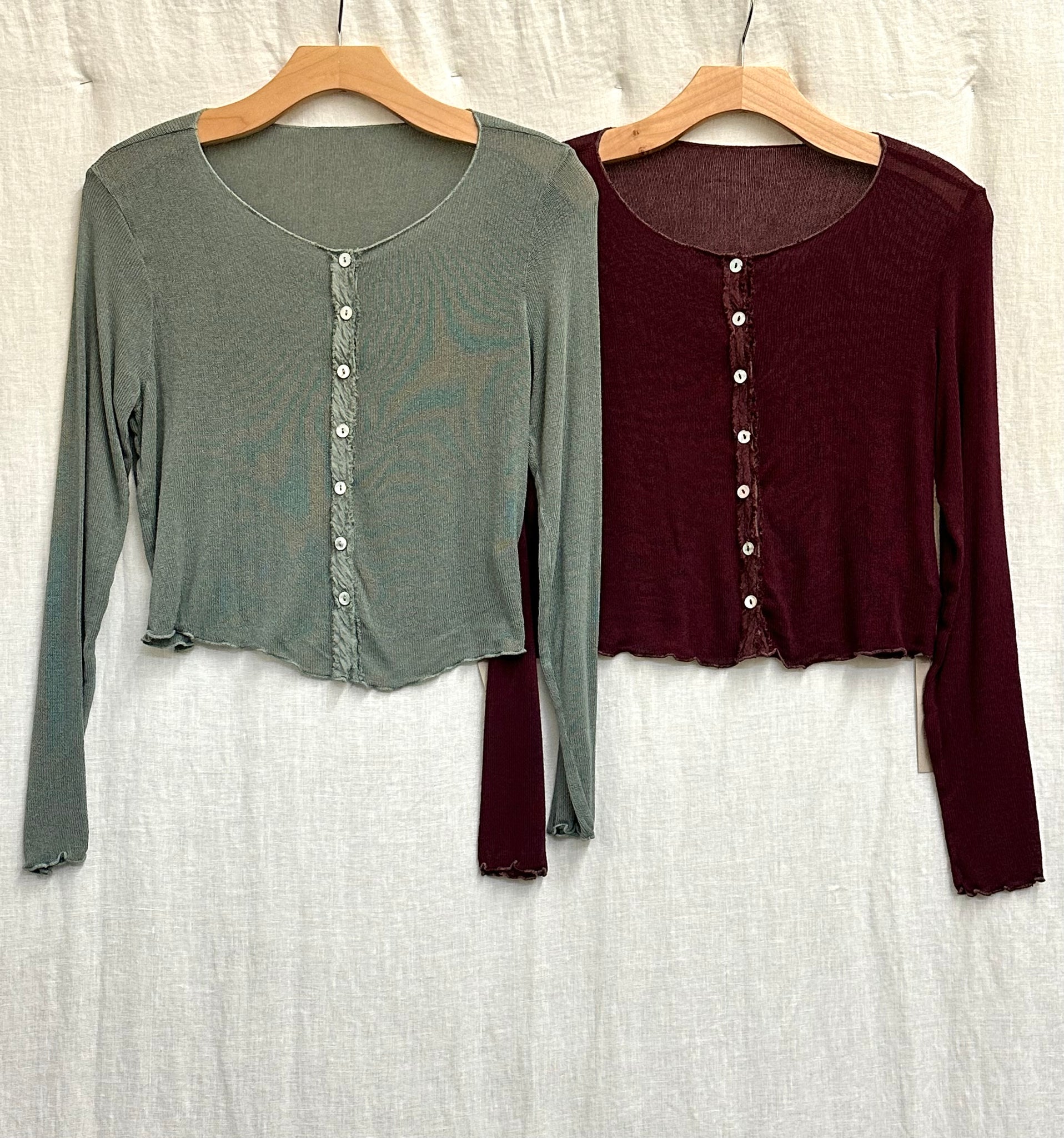 Rayon Peach Sweater Knit Cropped Cardigan