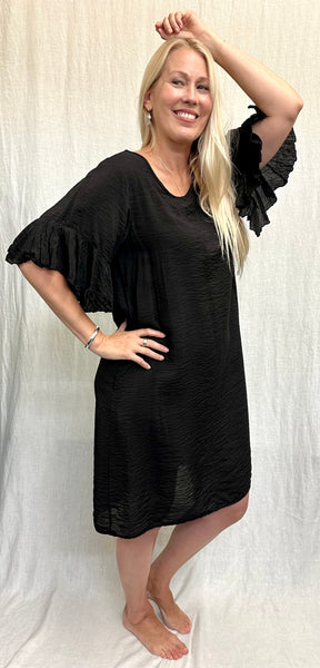 Rayon Parachute Ruffle Sleeve Dress (New color!)