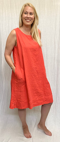Linen Easy Shorter Tank Dress (Other color available)