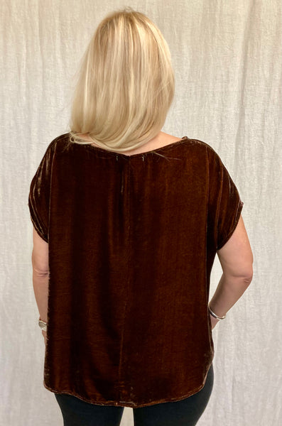 Rayon Silk Velvet Sleeveless High Low Top