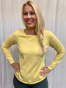 Lightweight Cotton Lycra Long Sleeve Crew Tee (New color!)