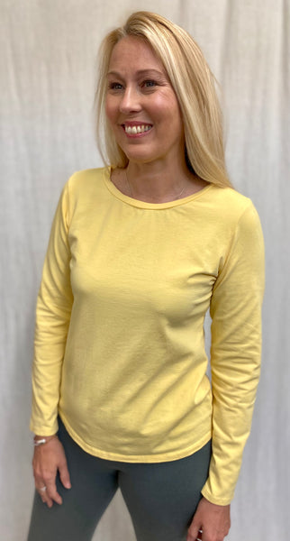 Lightweight Cotton Lycra Long Sleeve Crew Tee (New color!)