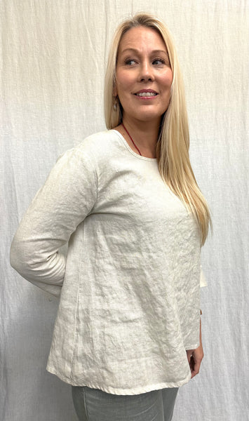 Linen 3/4 Sleeve A-Line Top (More colors available)