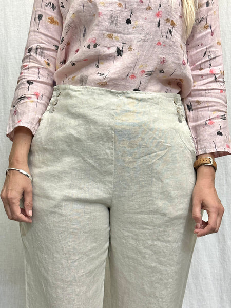 Linen Button Trouser (Other color available)