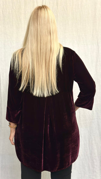 Rayon Silk Velvet Easy Shirt (Other colors available)