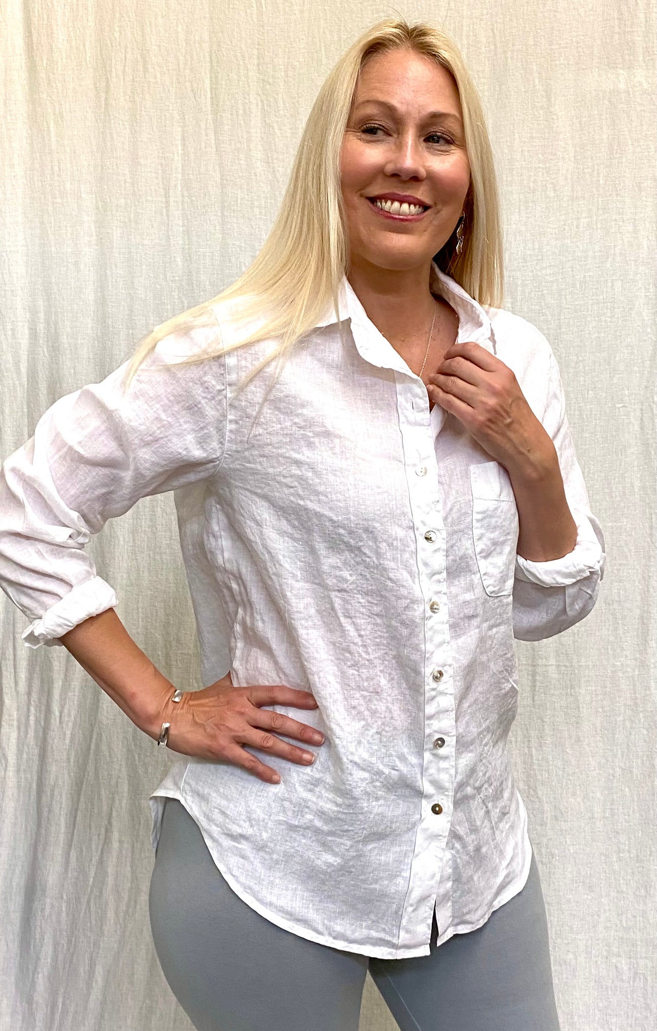Hanky Linen Oxford Shirt (Other color available)