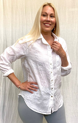 Hanky Linen Oxford Shirt (Other color available)
