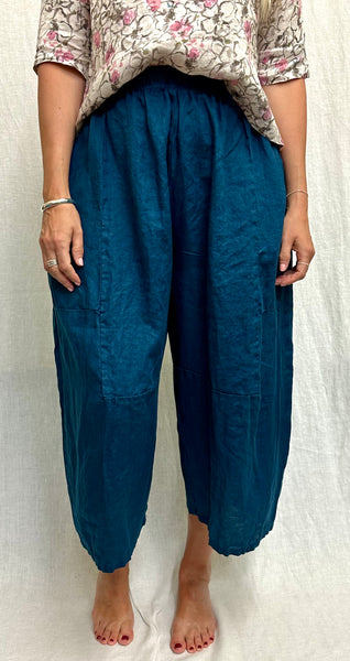 Hanky Linen Balloon Crop Pant (Other color available)