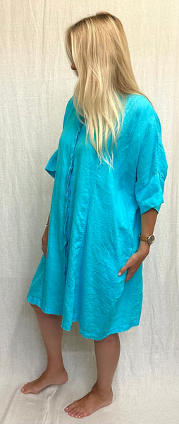 Hanky Linen Kimono Shirt Dress
