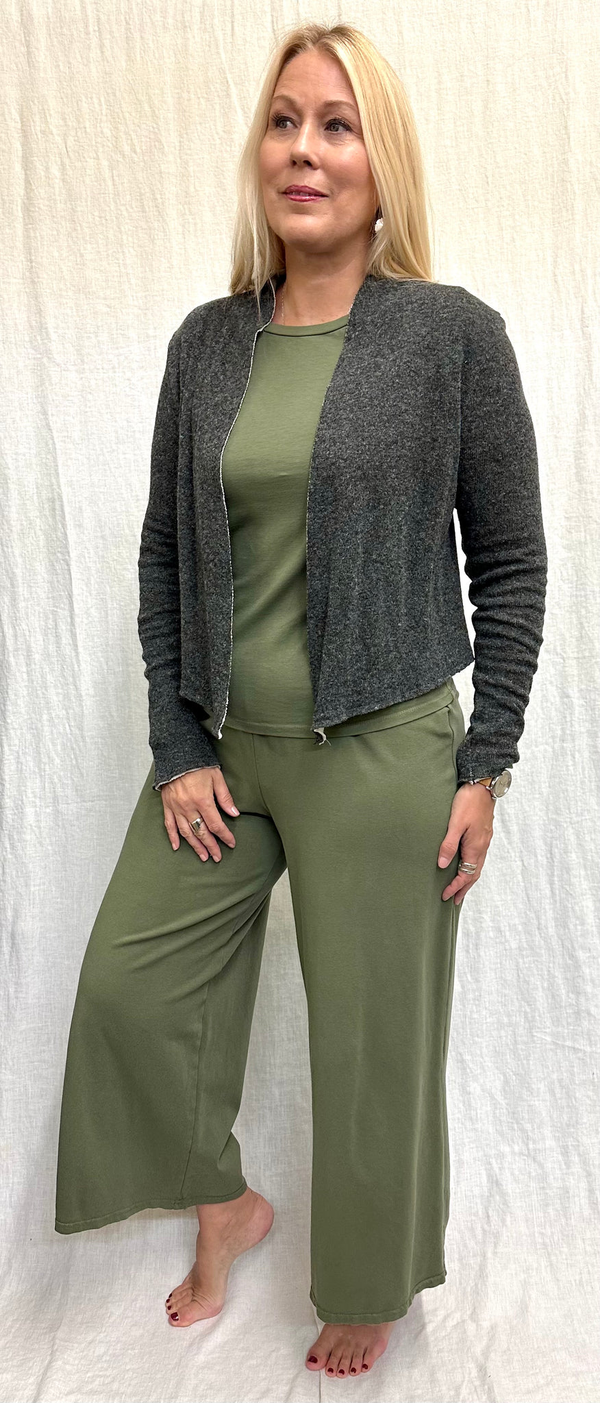 Cotton Lycra Wide Leg Crop Pant