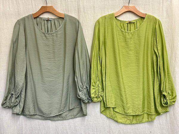 Rayon Parachute Balloon Sleeve Top (Other color available)