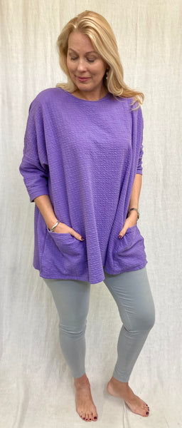 Cotton Puckered Double Cloth One Size Pullover (Other color available)