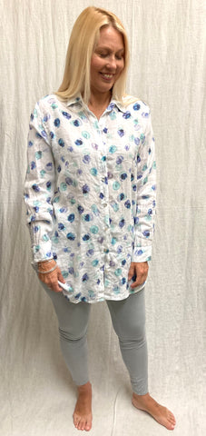Hanky Linen Ink Spot Aline Shirt
