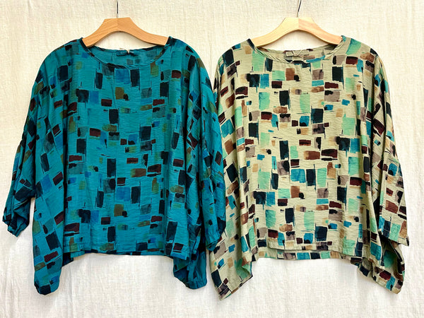 Rayon Parachute Sea Glass Crop Top (Other color available)