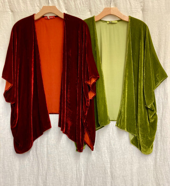 Rayon Silk Velvet Shawl Cardi (Other color available)