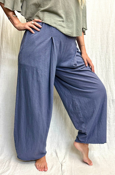 Cotton Linen Jersey Pleat Pant (Other color available)