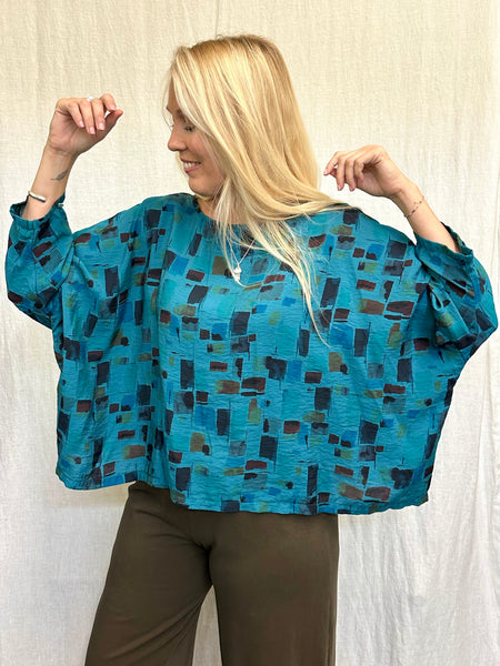 Rayon Parachute Sea Glass Crop Top (Other color available)