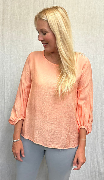Rayon Parachute Balloon Sleeve Top (New color!)
