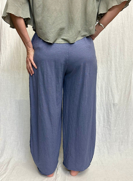 Cotton Linen Jersey Pleat Pant (Other color available)