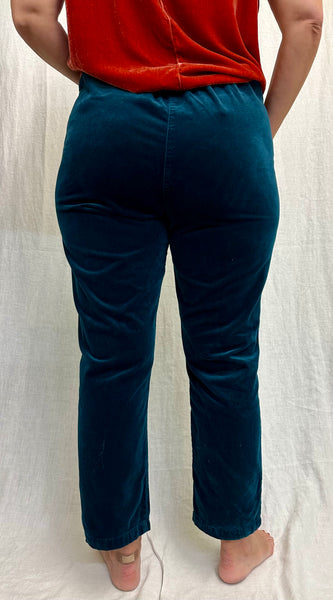 Soft Cotton Velvet Pull On Ankle Length Pant