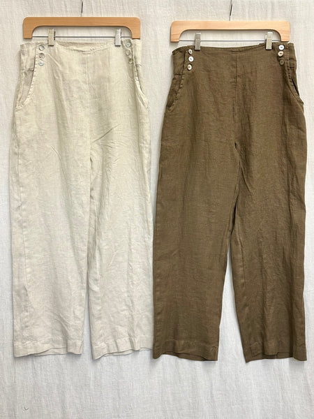 Linen Button Trouser (Other color available)