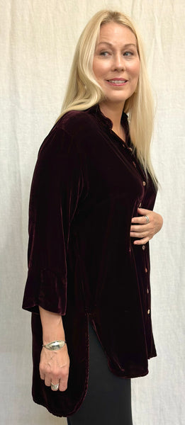 Rayon Silk Velvet Easy Shirt (Other colors available)