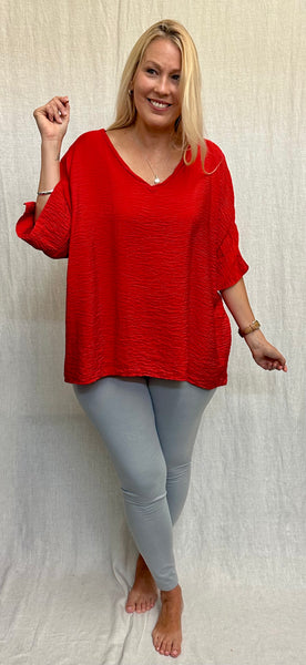 Rayon Parachute V-Neck Top (More colors available)