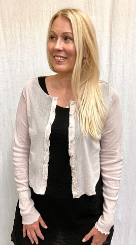 Cotton Tulle Crop Cardigan (Other color available)
