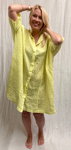 Hanky Linen Kimono Shirt Dress (Other colors available)
