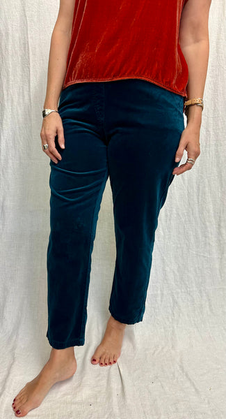 Soft Cotton Velvet Pull On Ankle Length Pant