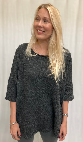 Cotton Rayon Charcoal Doublecloth One Size Pullover (More colors available)