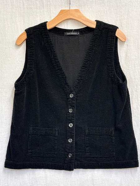 Lux Cord V-Neck Vest