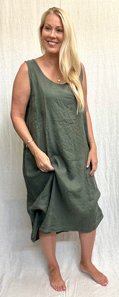 Hanky Linen Tie Dress (MORE New colors!)