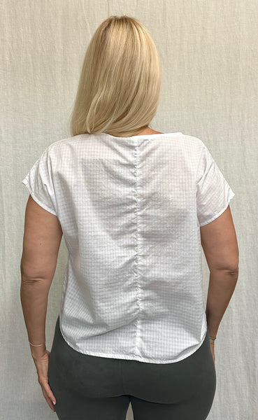 Lightweight Cotton Shirting Sleeveless High Low Top (Other color available)