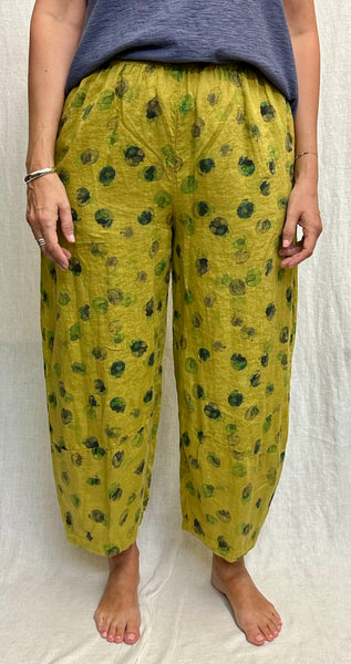 Hanky Linen Ink Spot Lantern Pant (Other color available)