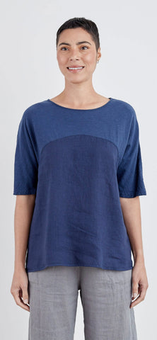 Linen Combo High Low Top