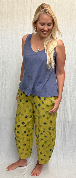 Hanky Linen Ink Spot Lantern Pant (Other color available)