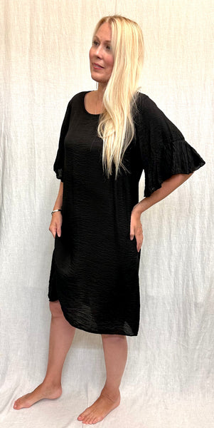 Rayon Parachute Ruffle Sleeve Dress (New color!)
