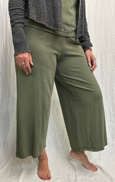 Cotton Lycra Wide Leg Crop Pant