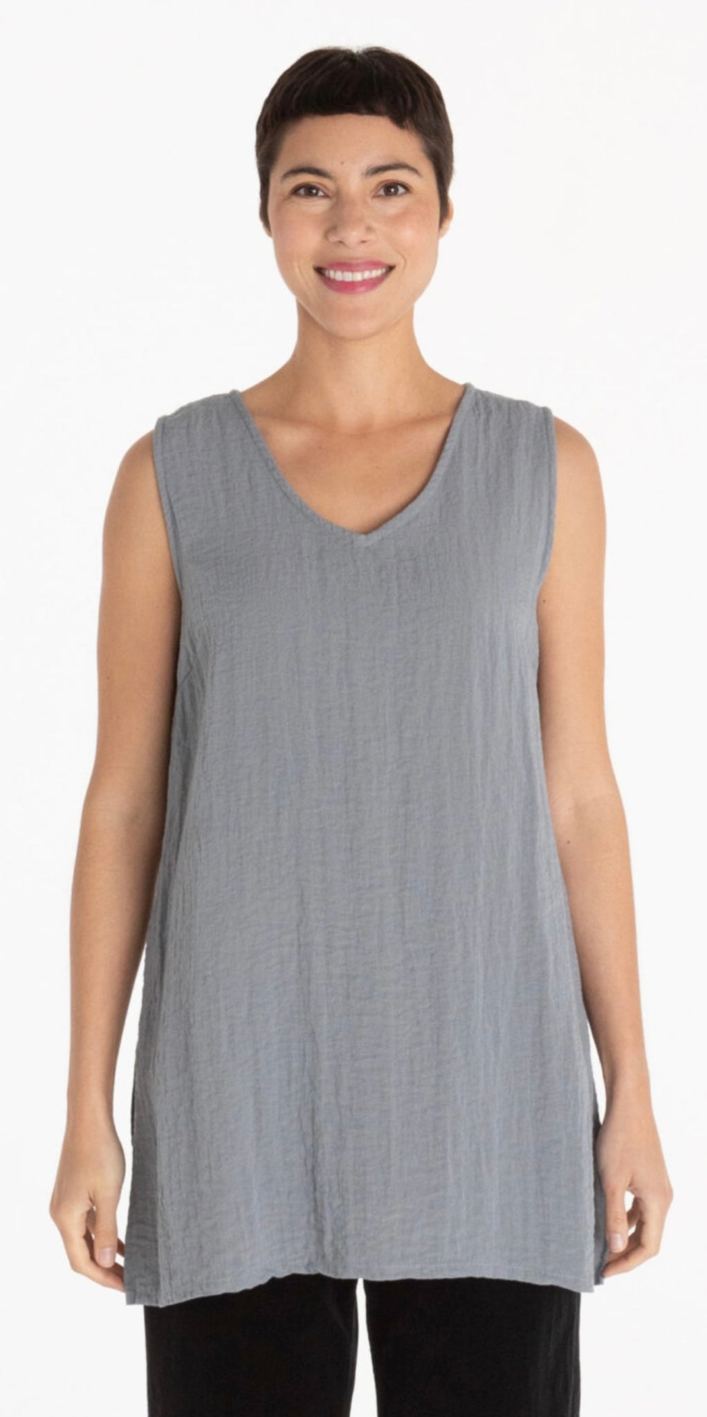 Rayon Fall Parachute Side Slit Tank