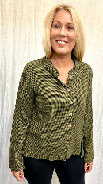 Tencel Mini Check Cargo Jacket (More colors available)