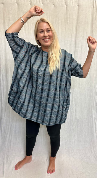 Cotton Crinkle Plaid One Size Pullover (New colors available)