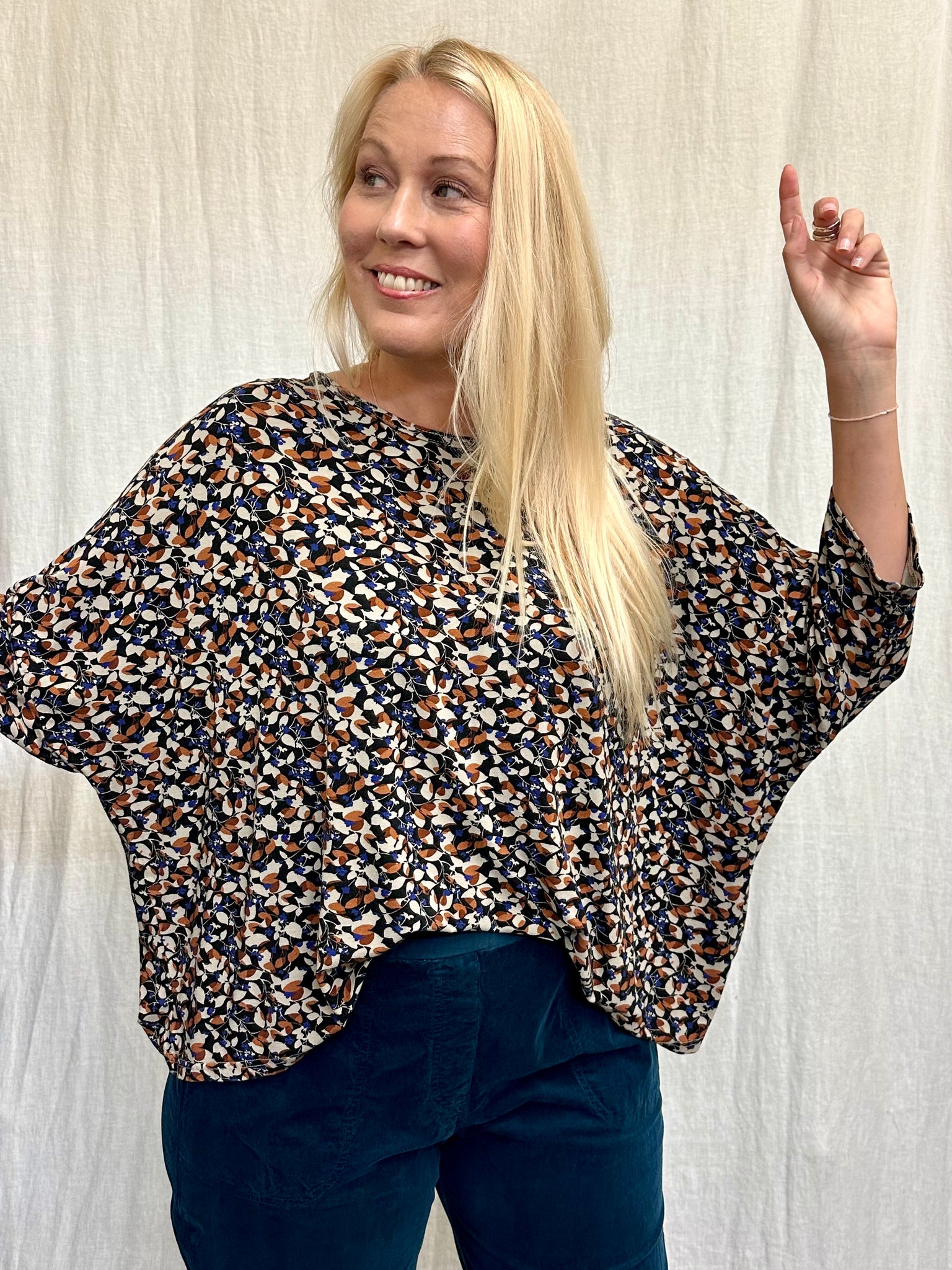 Fall Leaf Jersey Crop Top