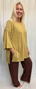 Viscose Stripe Easy Pocket Pant (Other color available)